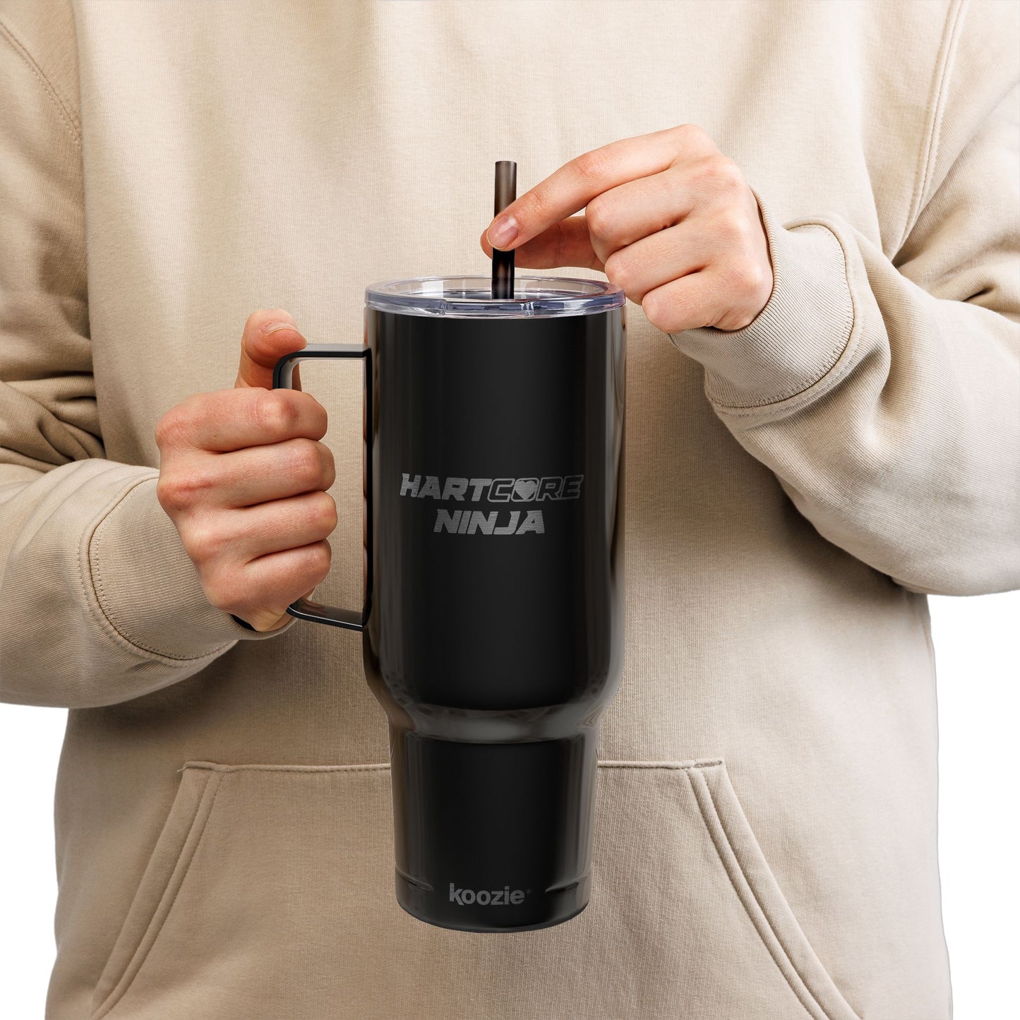 Hartcore Ninja Insulated Tumbler - 40oz Travel Mug with Lid