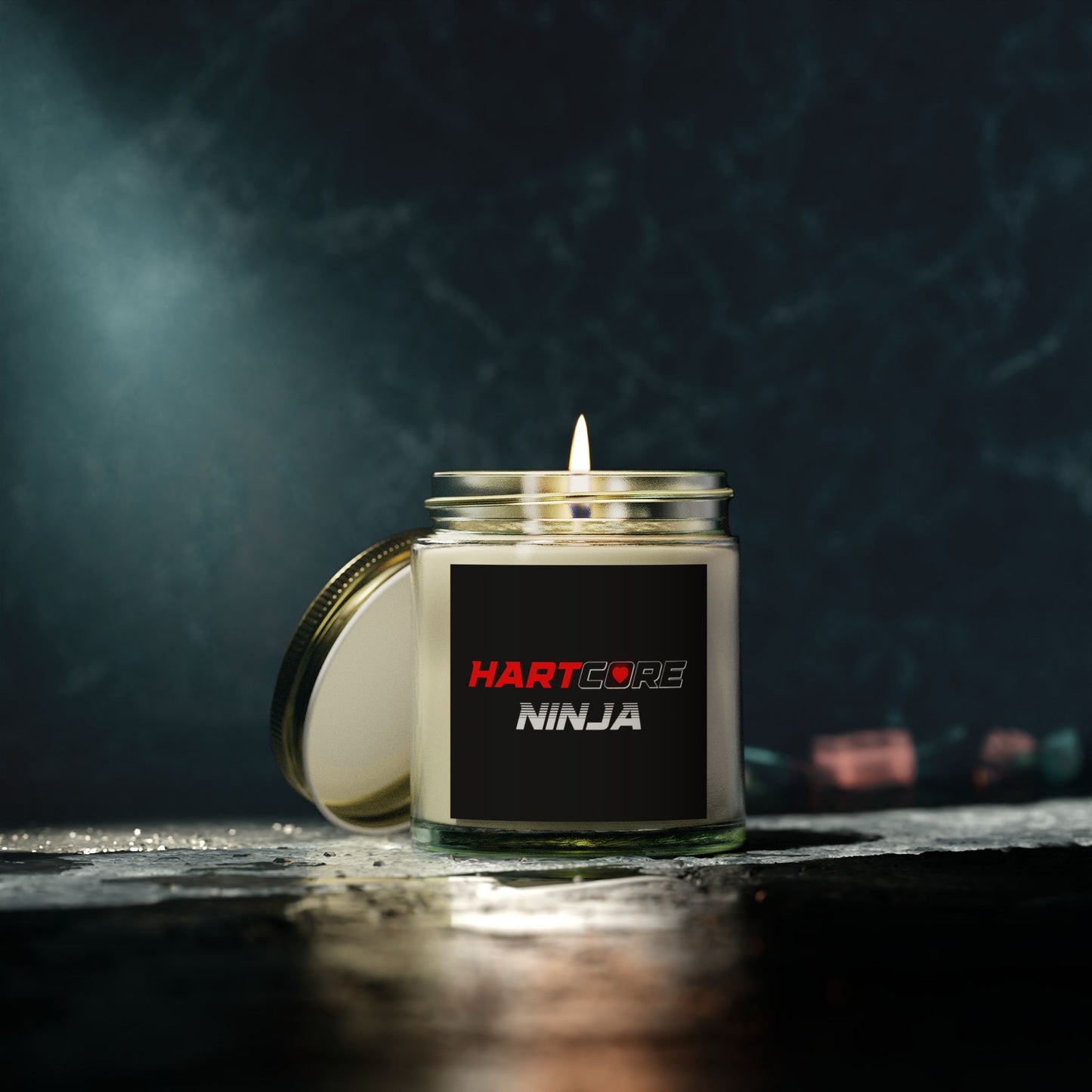 Hartcore Ninja Scented Candle - Eco Friendly Coconut Apricot Wax (4oz, 9oz)